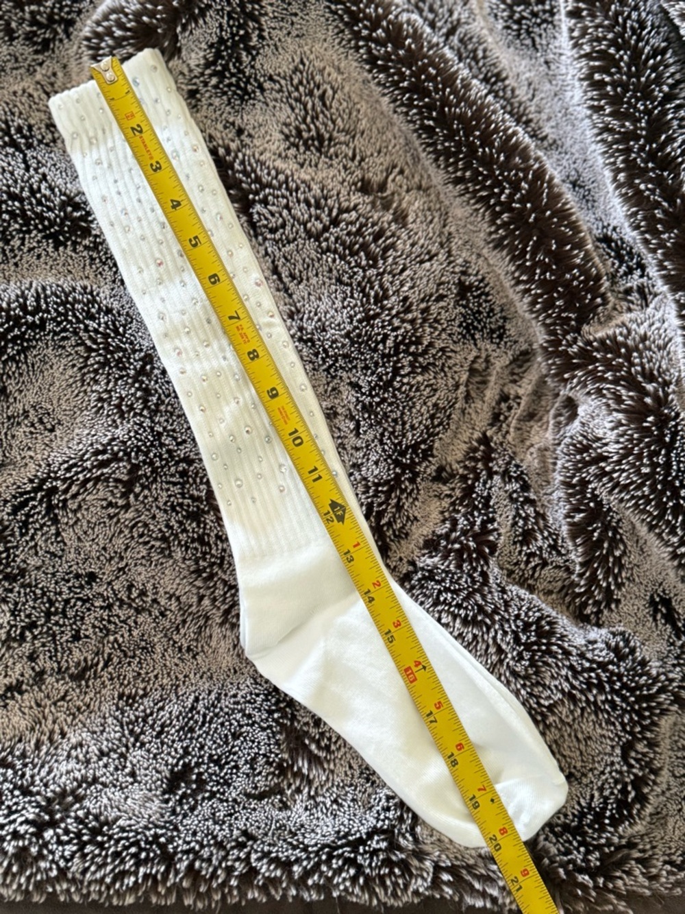 White Rhinestone-Embellished Socks - Picture 2 of 4
